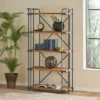 Yorktown 66.75" 5-Shelf Industrial Bookcase Brown - Christopher Knight Home -Bookshelves Sales Shop unnamed file 936