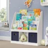 Kids' Bookrack with 3 Cubbies and 2 Bins - RiverRidge Home Pink -Bookshelves Sales Shop unnamed file 94