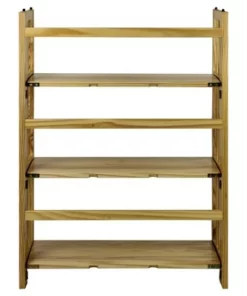 38" Folding 3 Tier Bookshelf Stackable - Flora Home Walnut -Bookshelves Sales Shop unnamed file 946