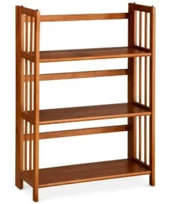 38" Folding 3 Tier Bookshelf Stackable - Flora Home Walnut -Bookshelves Sales Shop unnamed file 953