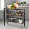 HomCom 3-Tier Industrial Style Storage Metal Wooden Shelf -Bookshelves Sales Shop unnamed file 954
