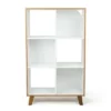 Morgan Mid-Century 6 Cube Toy Storage Organizer Wood/White - Humble Crew -Bookshelves Sales Shop unnamed file 963