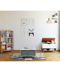 Morgan Mid-Century 6 Cube Toy Storage Organizer Wood/White - Humble Crew -Bookshelves Sales Shop unnamed file 967