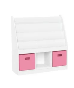Kids' Bookrack with 3 Cubbies and 2 Bins - RiverRidge Home Pink 11 Kids' Bookrack with 3 Cubbies and 2 Bins - RiverRidge Home Pink -Bookshelves Sales Shop unnamed file 97