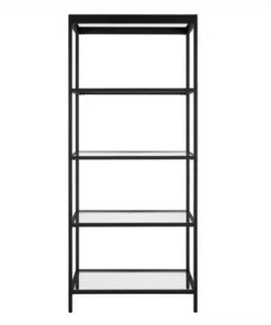 Henn& Hart 30" Wide Black Bronze Bookcase - Henn&Hart