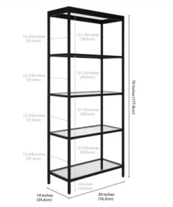 Henn& Hart 30" Wide Black Bronze Bookcase - Henn&Hart -Bookshelves Sales Shop unnamed file 980