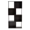 61.42" Riva Geometric Wood Bookshelf Dark Brown - Baxton Studio