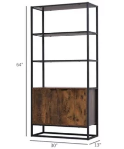 HomCom Storage Cabinet Bookcase with 3 Open Shelves -Bookshelves Sales Shop unnamed file 990